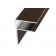 Aluminium F section for edge of roof - brown